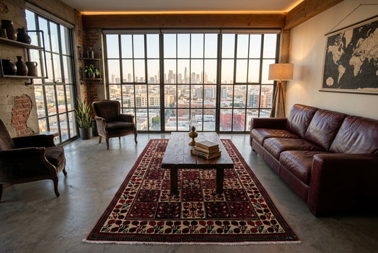 Hand-Knotted Persian Bakhtiari Rug - 5’7”x9’9”