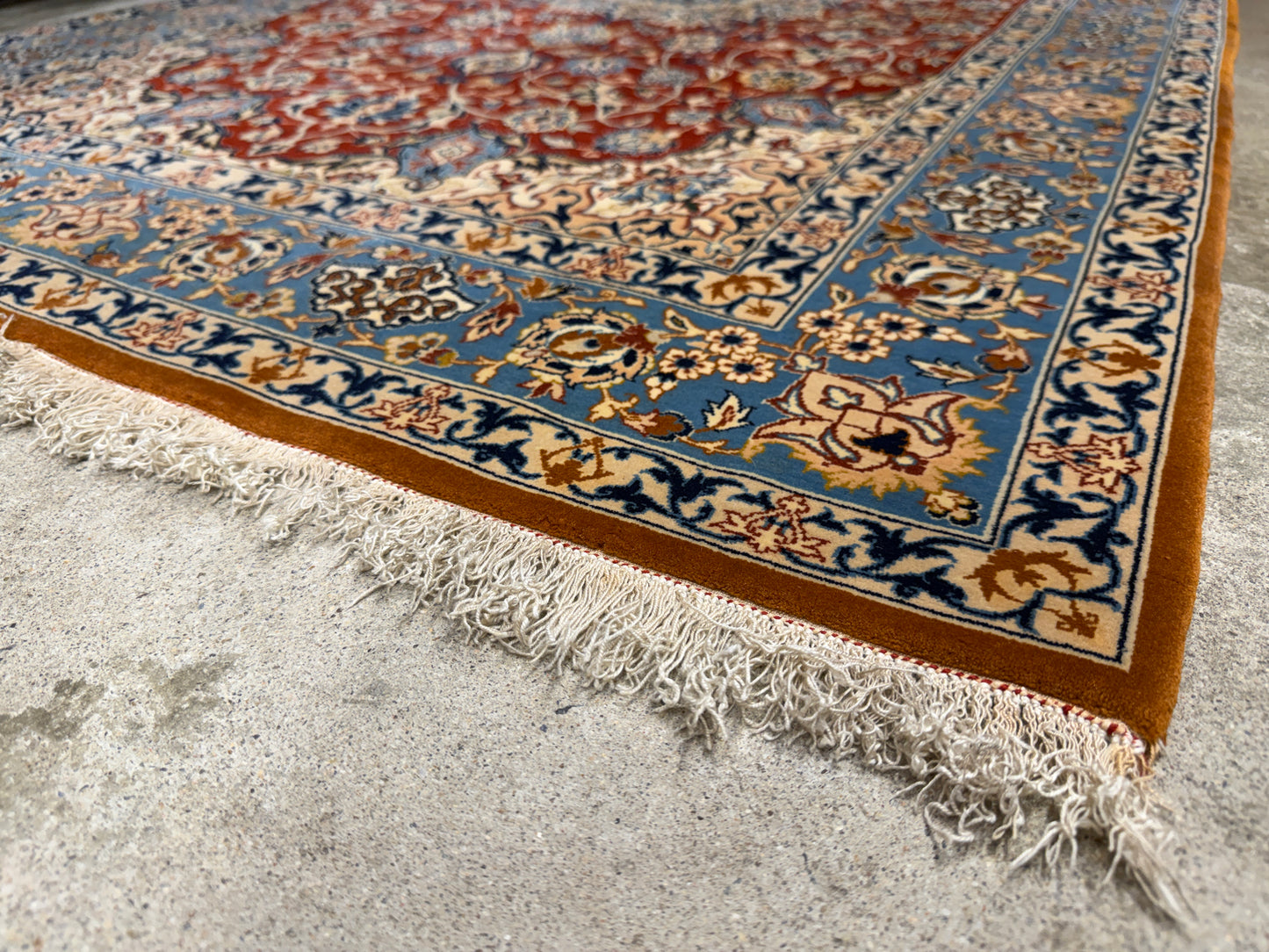 Hand-Knotted Antique Persian Isfahan Rug - 3’4”x5’6”