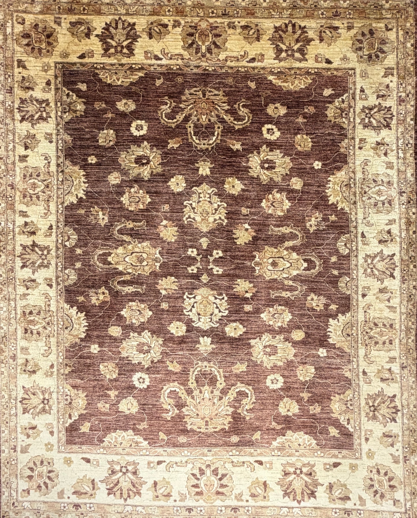 8’x10’ Hand-Knotted Wool Agra Area Rug