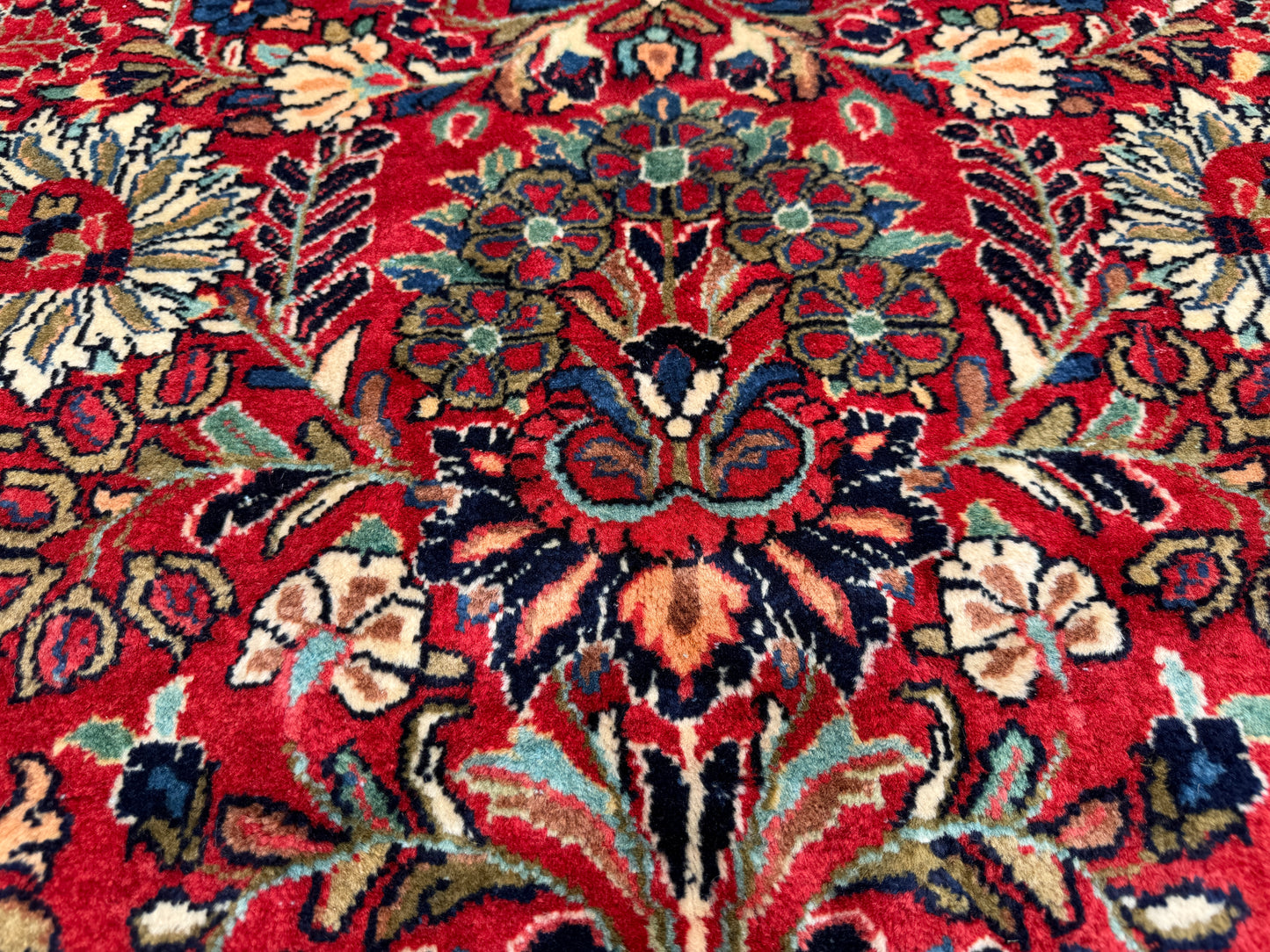Hand-Knotted Persian Sarouk Rug - 10’x21’8”