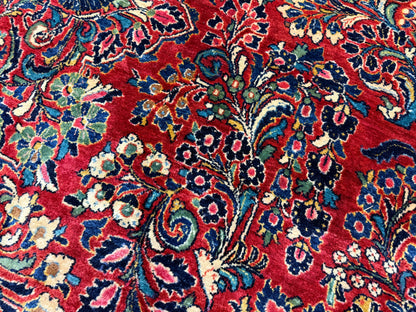 10’10”x15’6” Antique Hand-Knotted Fine Kork Wool Persian Sarouk Area Rug Handmade