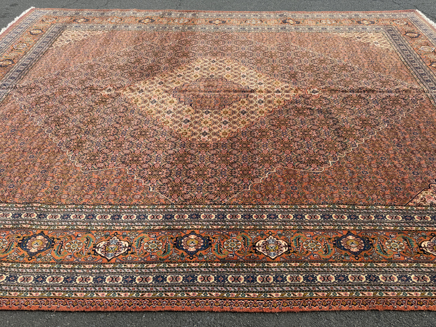 11’9”x15’9” Hand-Knotted Fine Wool Persian Sarab Area Rug