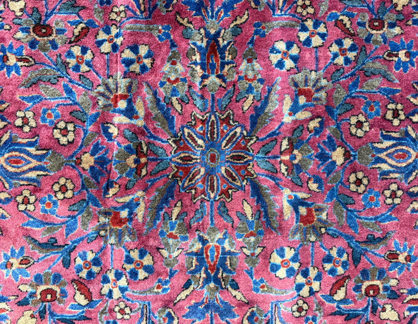 10’4”x16’4” Antique Hand-Knotted Fine Manchester Wool Persian Kashan Area Rug