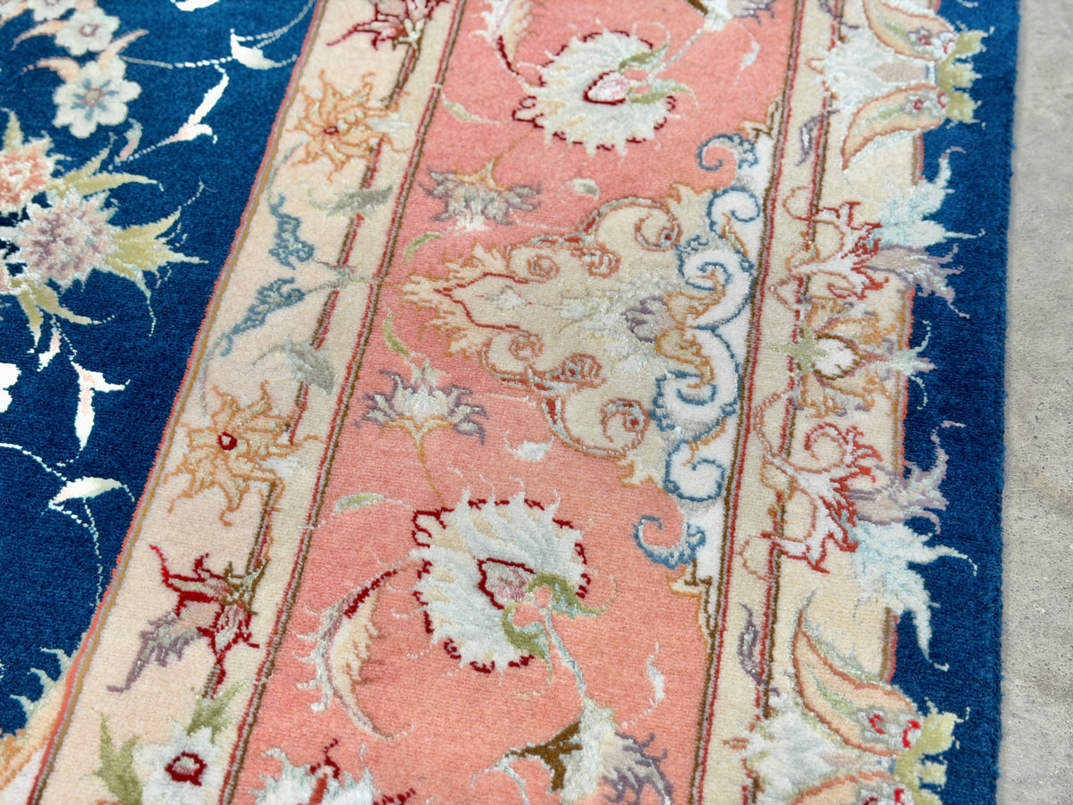 Hand-Knotted 70 Raj Persian Tabriz Rug - Signed Dolatkhah - 6’6”x10’3”