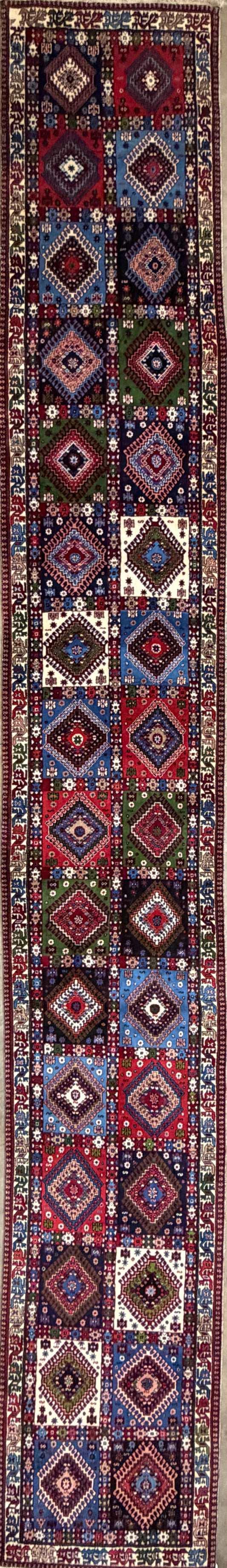 Hand-Knotted Persian Yalameh Runner - 2’9”x19’5”
