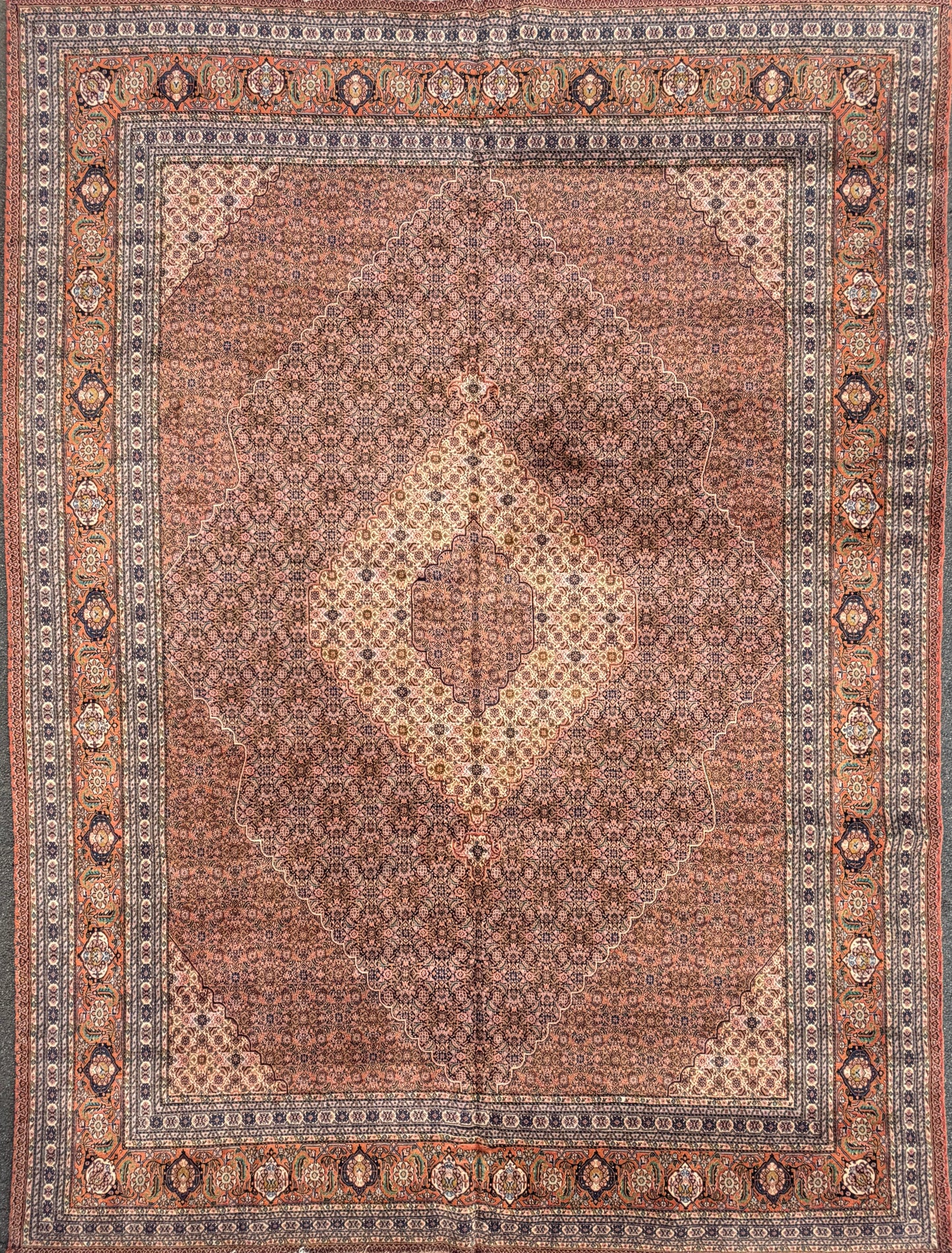 11’9”x15’9” Hand-Knotted Fine Wool Persian Sarab Area Rug