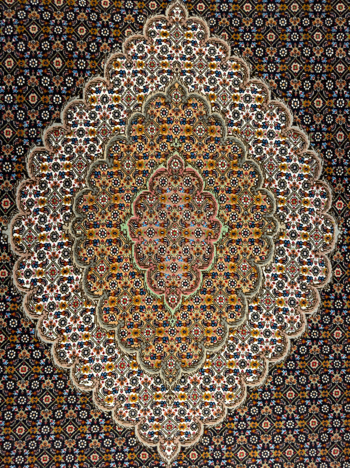 Hand-Knotted Persian Tabriz Mahi Rug - 5'6"x7'8"