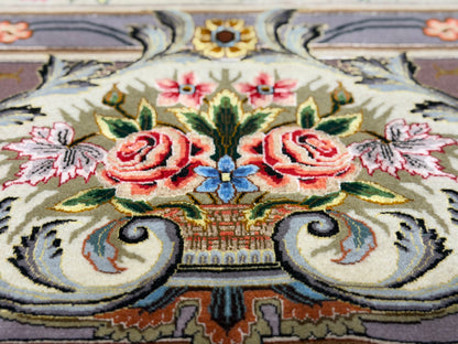 Hand-Knotted 80 Raj Persian Tabriz Rug - 6'9"x9'10"