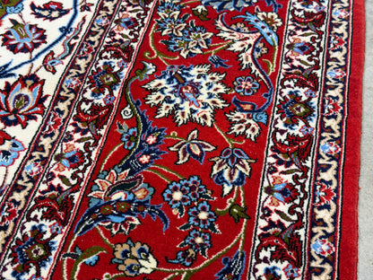 Hand-Knotted Persian Isfahan Rug - Signed Seirafian - 6’6”x10’2”