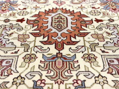 Hand-Knotted 60 Raj Persian Tabriz Heriz Rug - 6'7"x9'10"