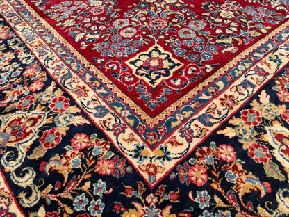 Hand-Knotted Persian Sarouk Rug - 10’1”x19’11”
