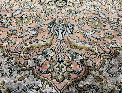 3x5 Luxurious Fine Hand-Knotted 100% Silk Pictorial Persiane Qume Rug Handmade