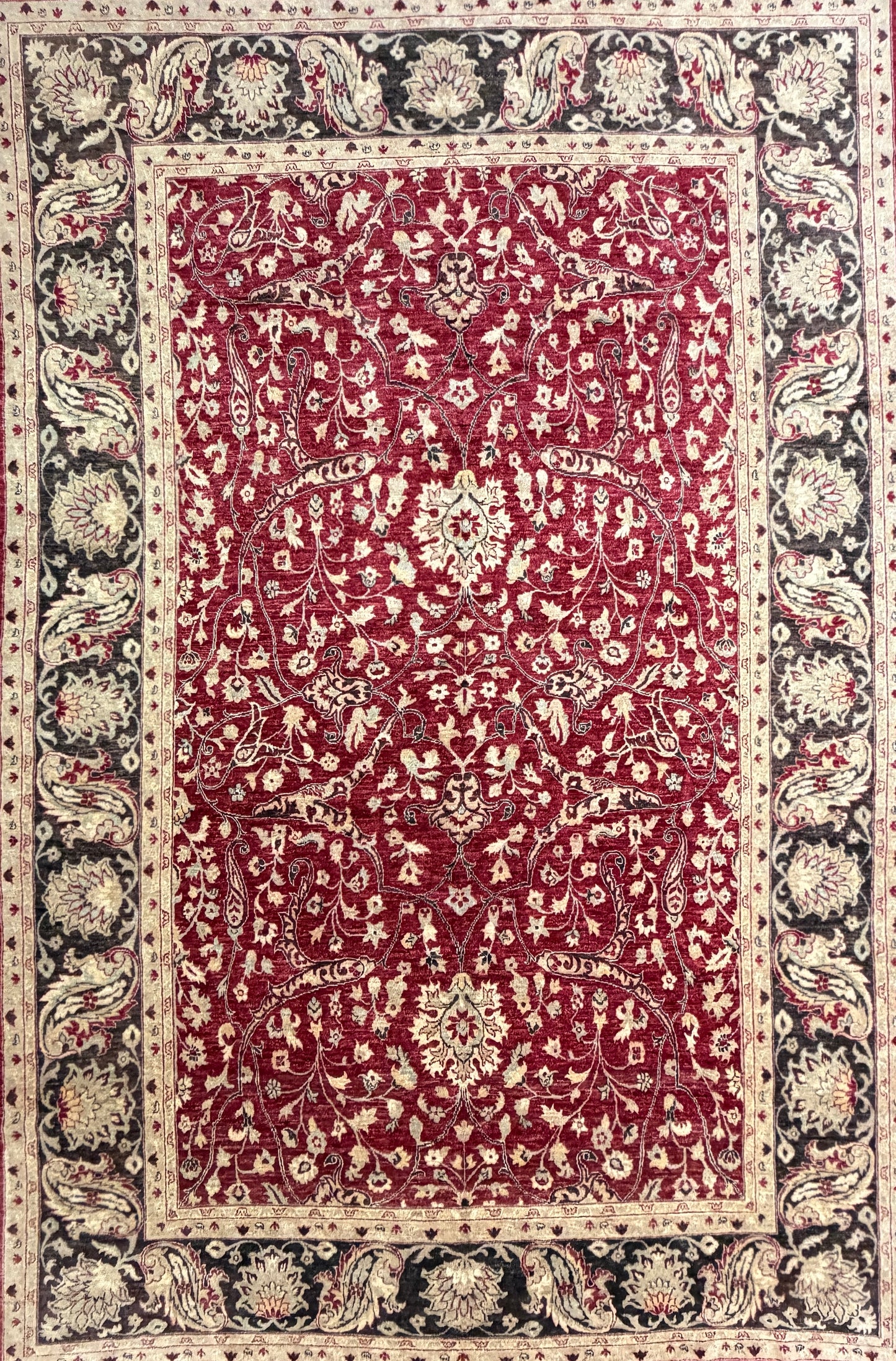 Hand-Knotted  Peshawar Rug - 10’x14’9”
