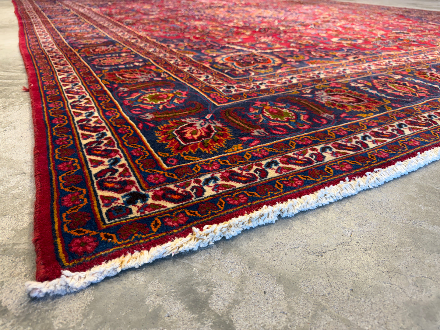 Antique Hand-Knotted Persian Mashad Rug - 9’6”x12’8”
