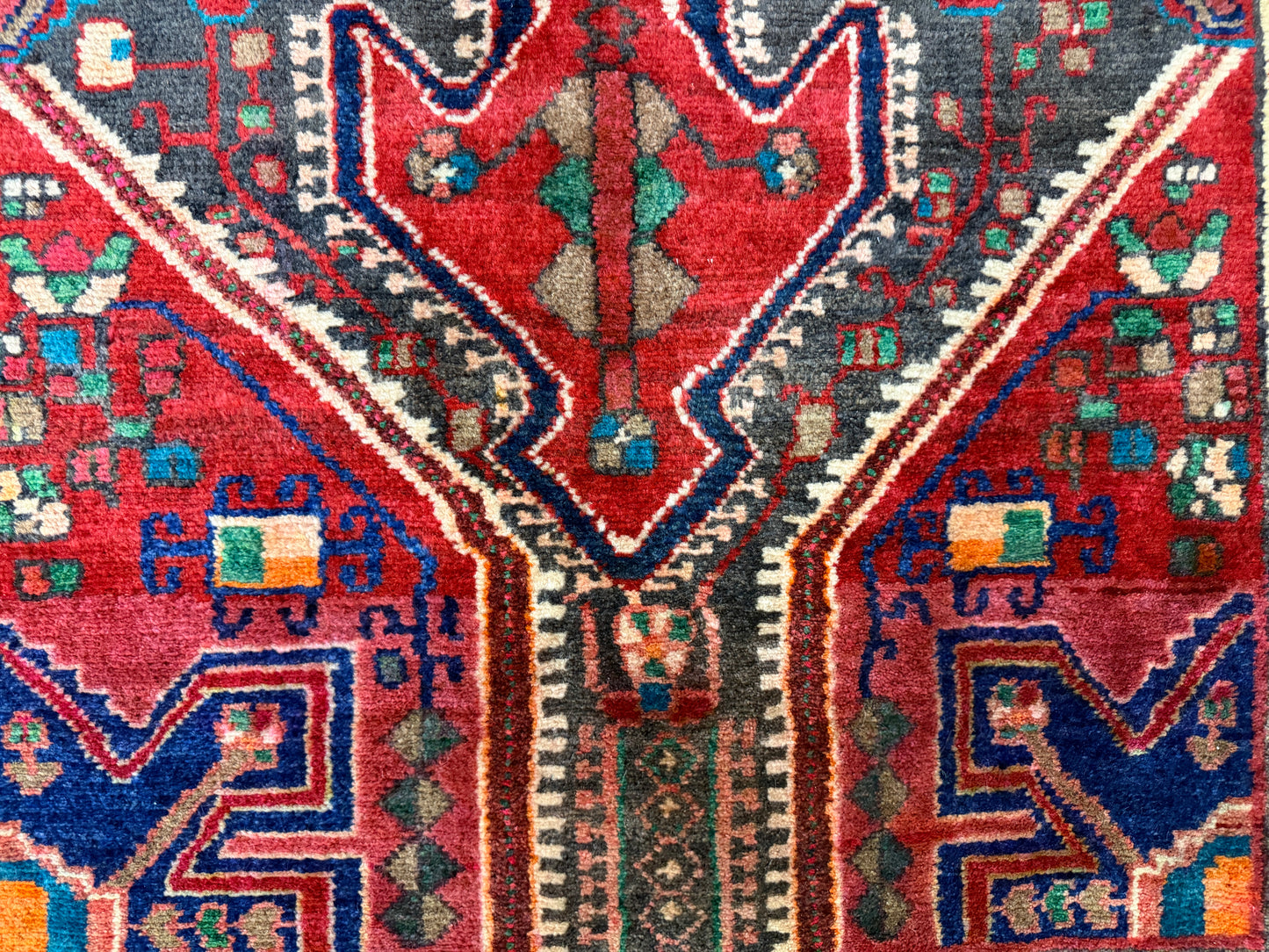 Hand-Knotted Persian Hamadan Rug - 5’3”x9’3”
