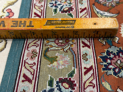 Hand-Knotted 80 Raj Persian Tabriz Rug - Signed Aghazadeh - 5'9"x9'5"