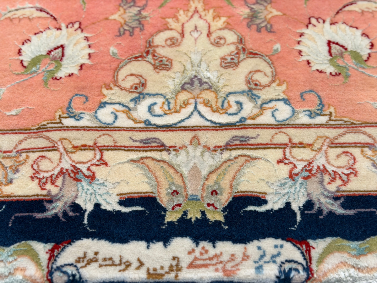 Hand-Knotted 70 Raj Persian Tabriz Rug - Signed Dolatkhah - 6’6”x10’3”