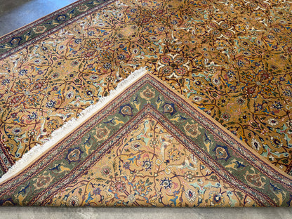 Hand-Knotted Persian Kashan Rug - 9’9”x14’5”