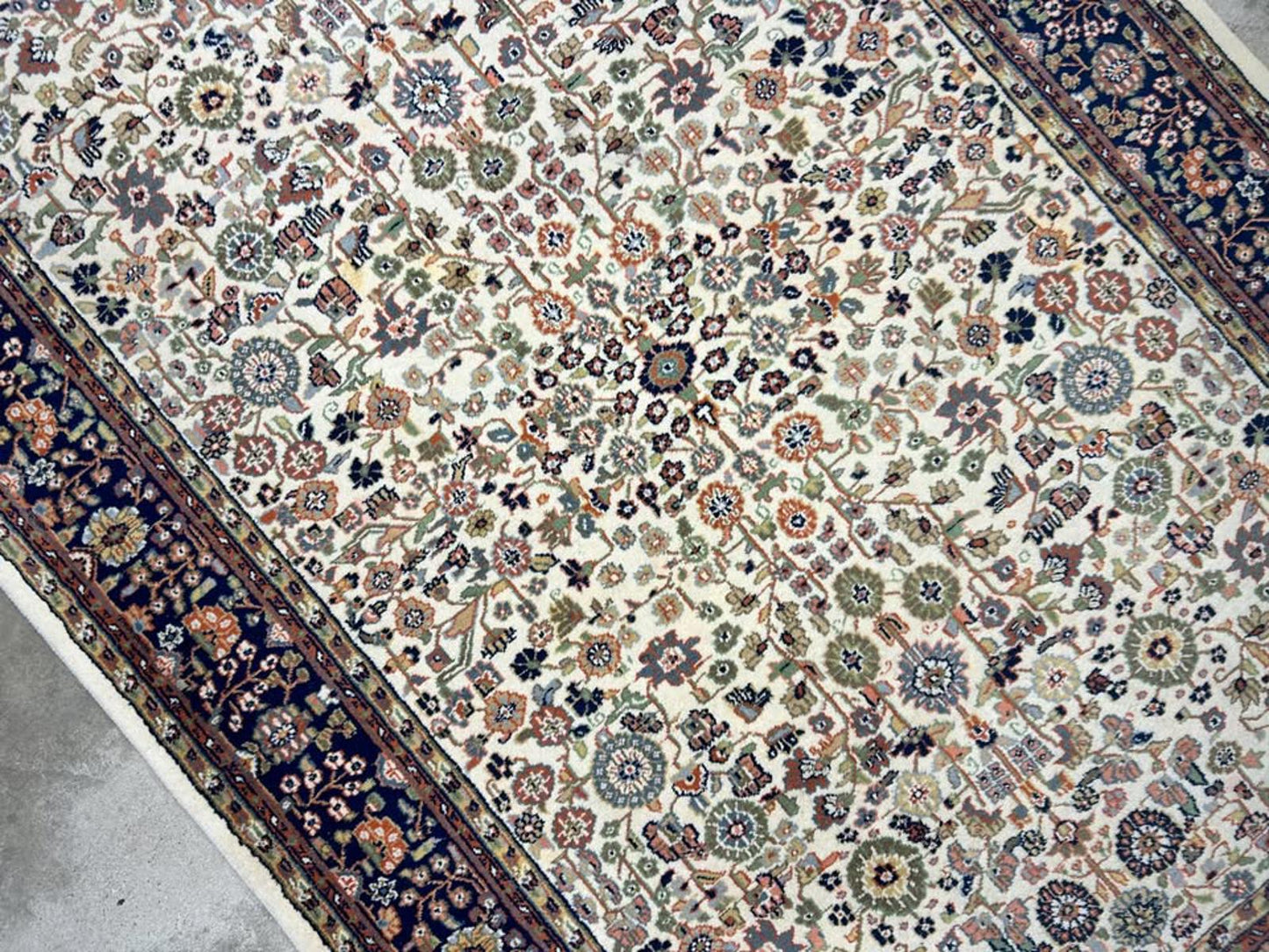 6'8"x9'1" Handmade 100% Wool IndoTabriz Rug