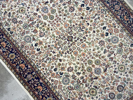 6'8"x9'1" Handmade 100% Wool IndoTabriz Rug