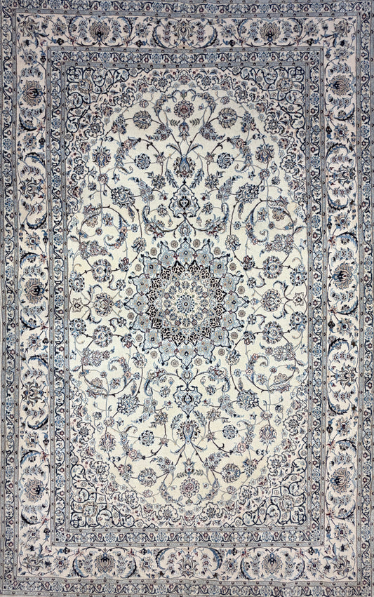 Hand-Knotted 6 La Persian Nain Rug - 5'7"x9'