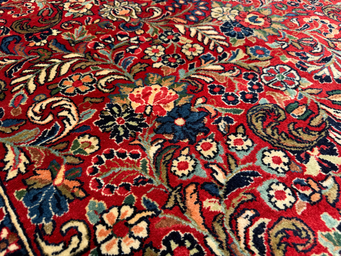 Hand-Knotted Persian Sarouk Rug - 10’x21’8”