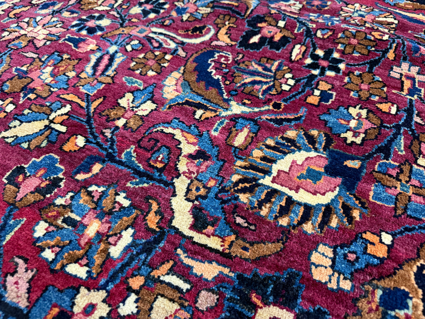 Hand-Knotted Persian Mashad Rug - 11’6”x17’7”