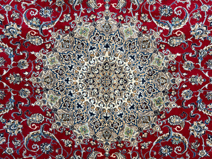 Hand-Knotted Persian Nain Rug - Signed Habibian - 9’6”x12’9”