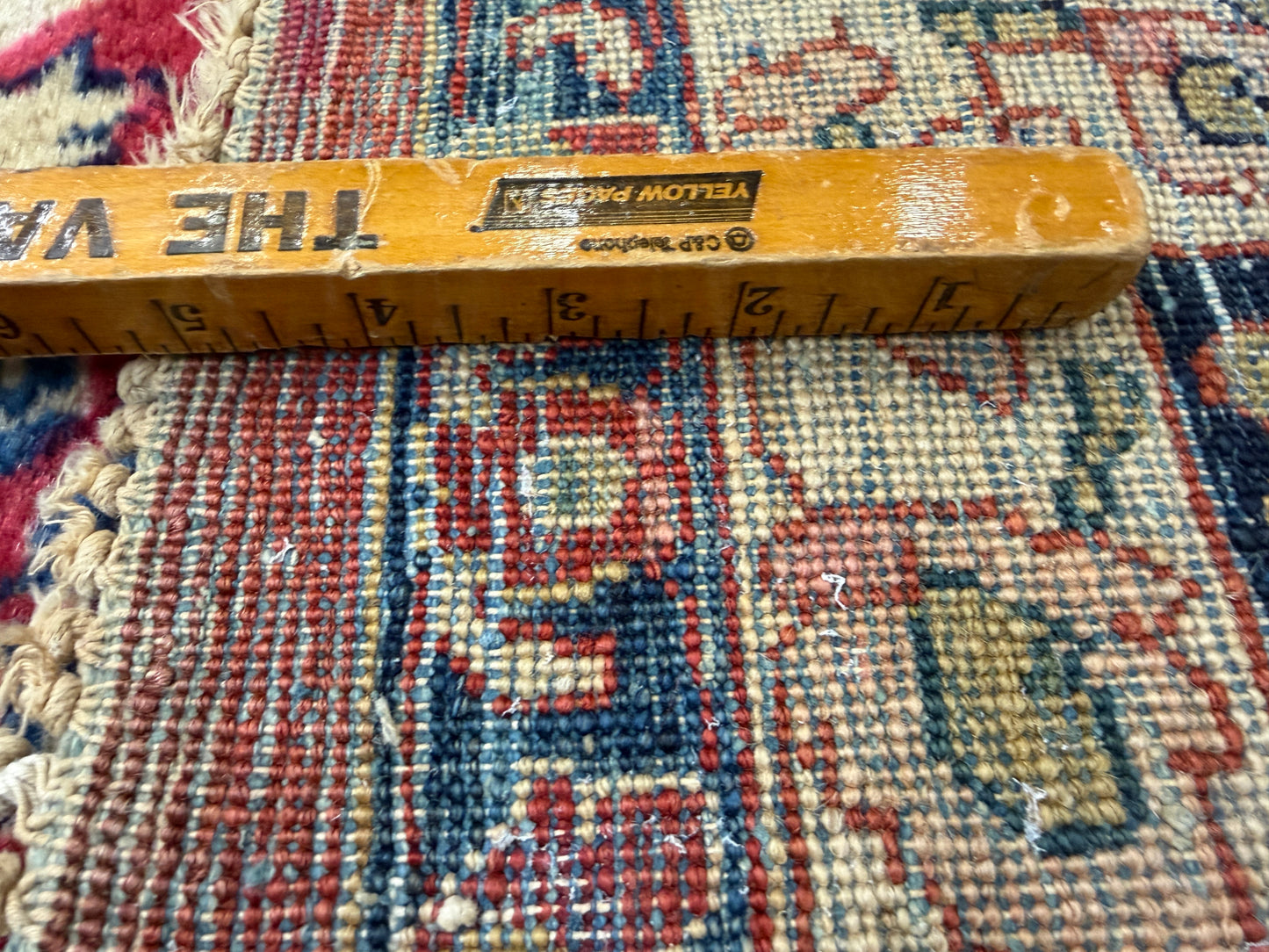 8’8”x11’6” Antique Hand-Knotted Wool Sarouk Persian Rug 8x11 Red Handmade Carpet