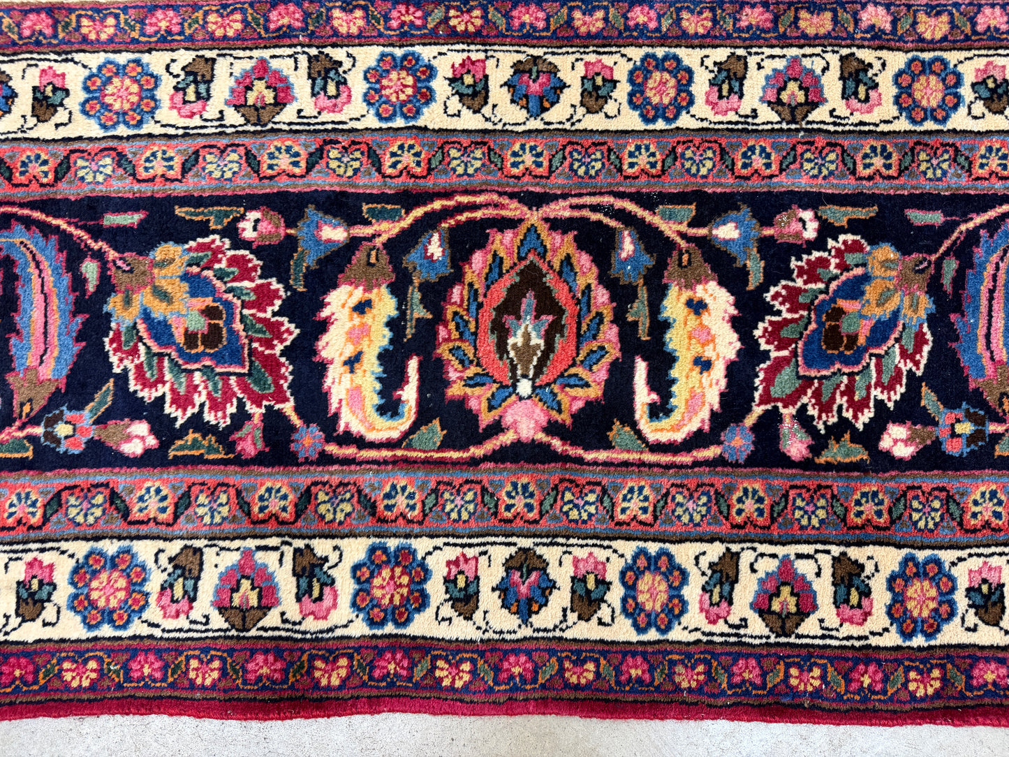 Hand-Knotted Persian Mashad Rug - 10’1”x12’10”