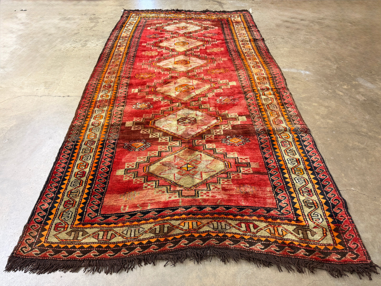 5’7”x10’7” Antique Hand-Knotted Wool Russian Kazak Oriental Rug 5x10 Handmade Carpet