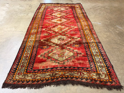 5’7”x10’7” Antique Hand-Knotted Wool Russian Kazak Oriental Rug 5x10 Handmade Carpet