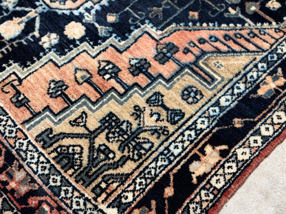 Hand-Knotted Persian Hamadan Rug - 4’3”x7’6”