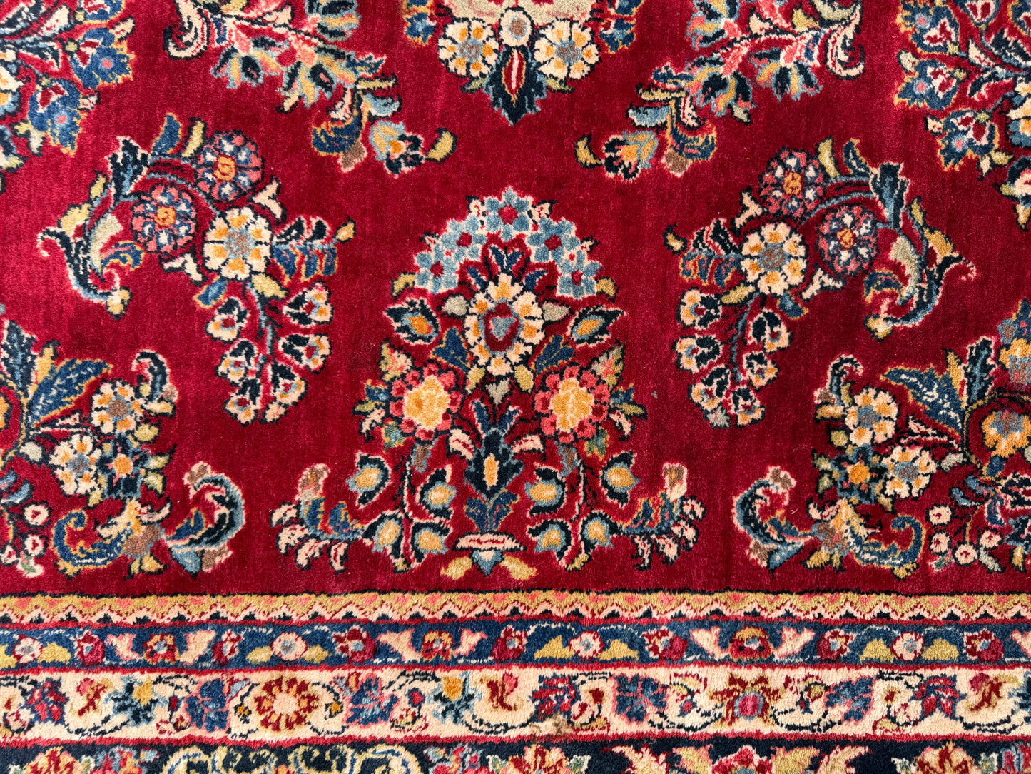Hand-Knotted Persian Sarouk Rug - 10’1”x19’11”
