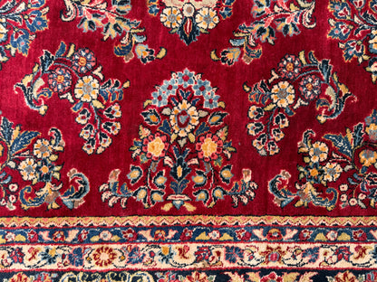 Hand-Knotted Persian Sarouk Rug - 10’1”x19’11”