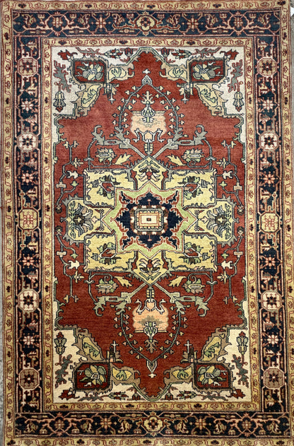 Hand-Knotted IndoSerapi Rug - 5’2”x7’9”