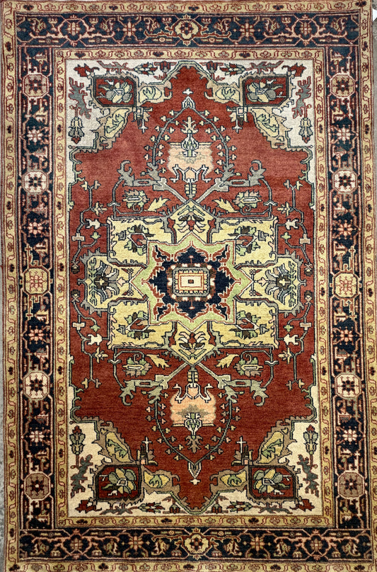 Hand-Knotted IndoSerapi Rug - 5’2”x7’9”