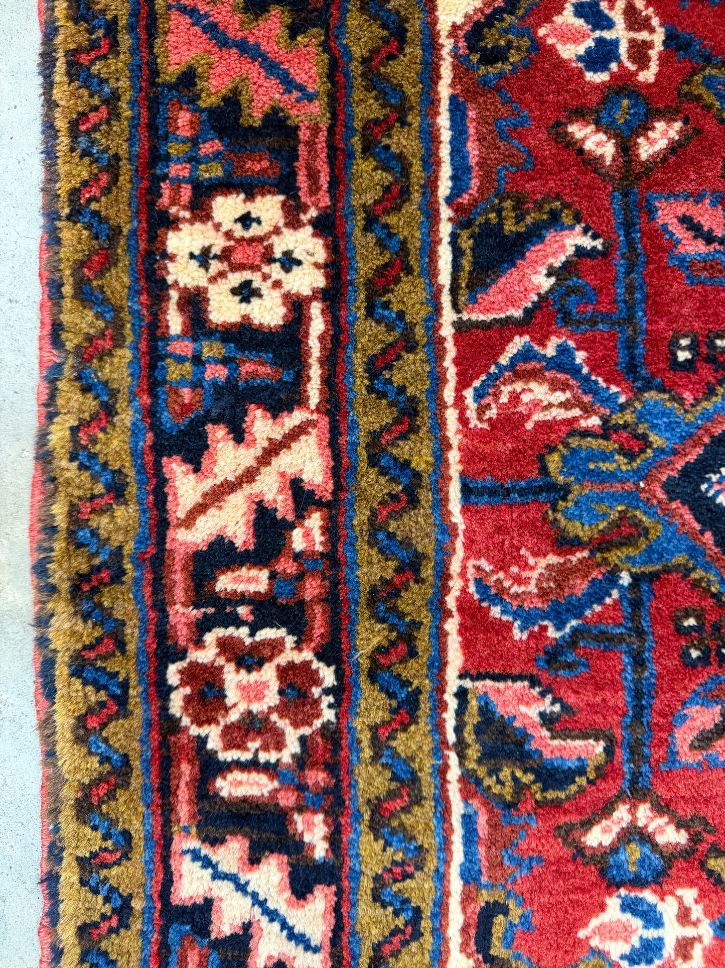 Hand-Knotted Persian Heriz Rug - 3’4”x4’6”
