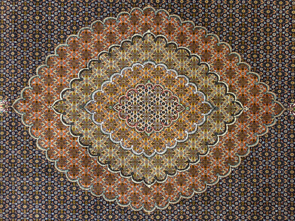 Hand-Knotted Persian Tabriz Mahi Rug - 9’11”x13’2”
