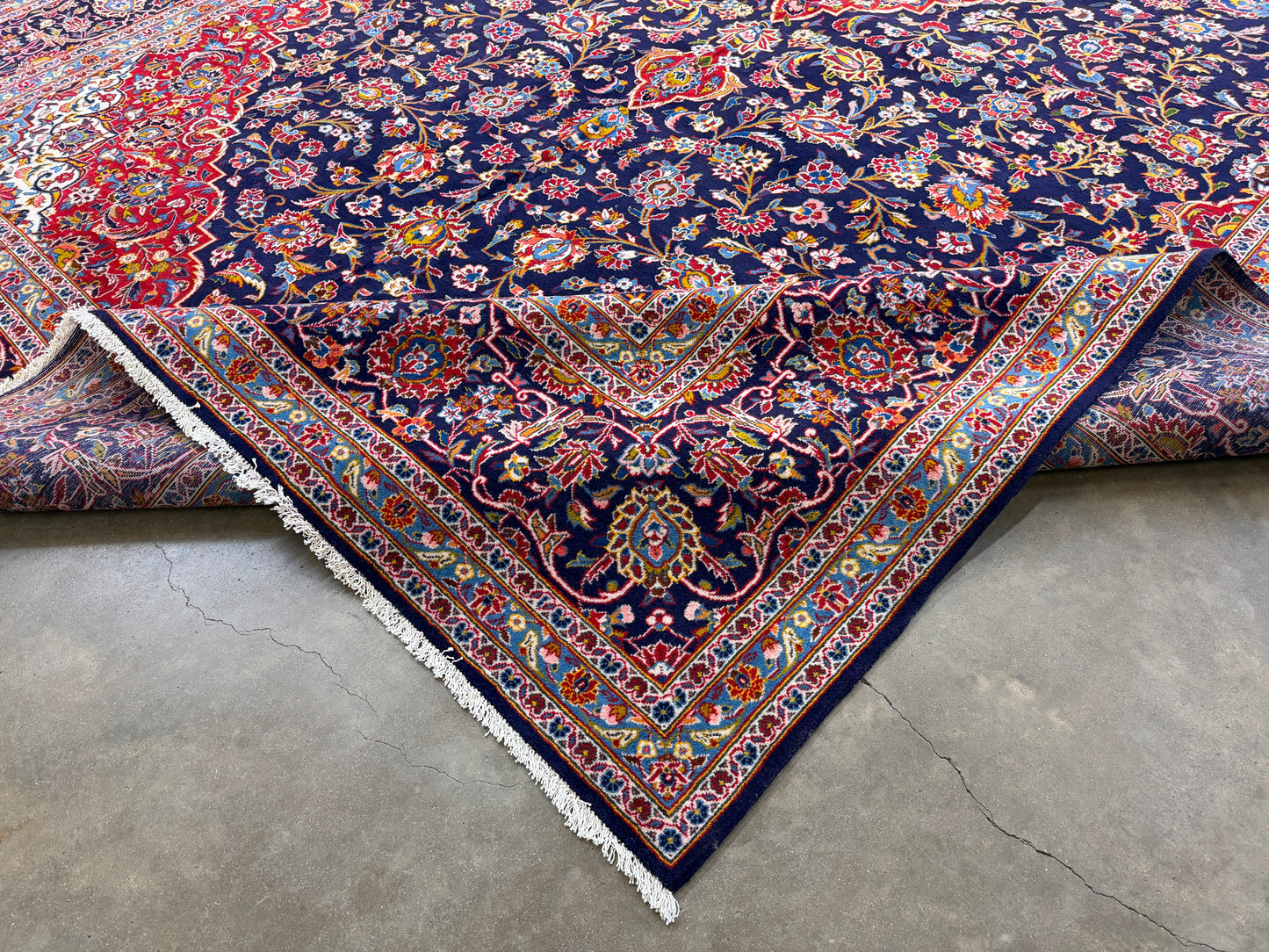 10’3”x16’8” Hand-Knotted Handmade Signed Miraftab Wool Persian Kashan Area Rug