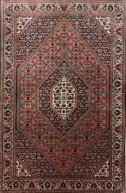 Hand-Knotted Persian Bidjar Rug - 3'7"x5'7"