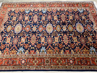 Hand-Knotted IndoMahal Rug - 5’5”x7’11”