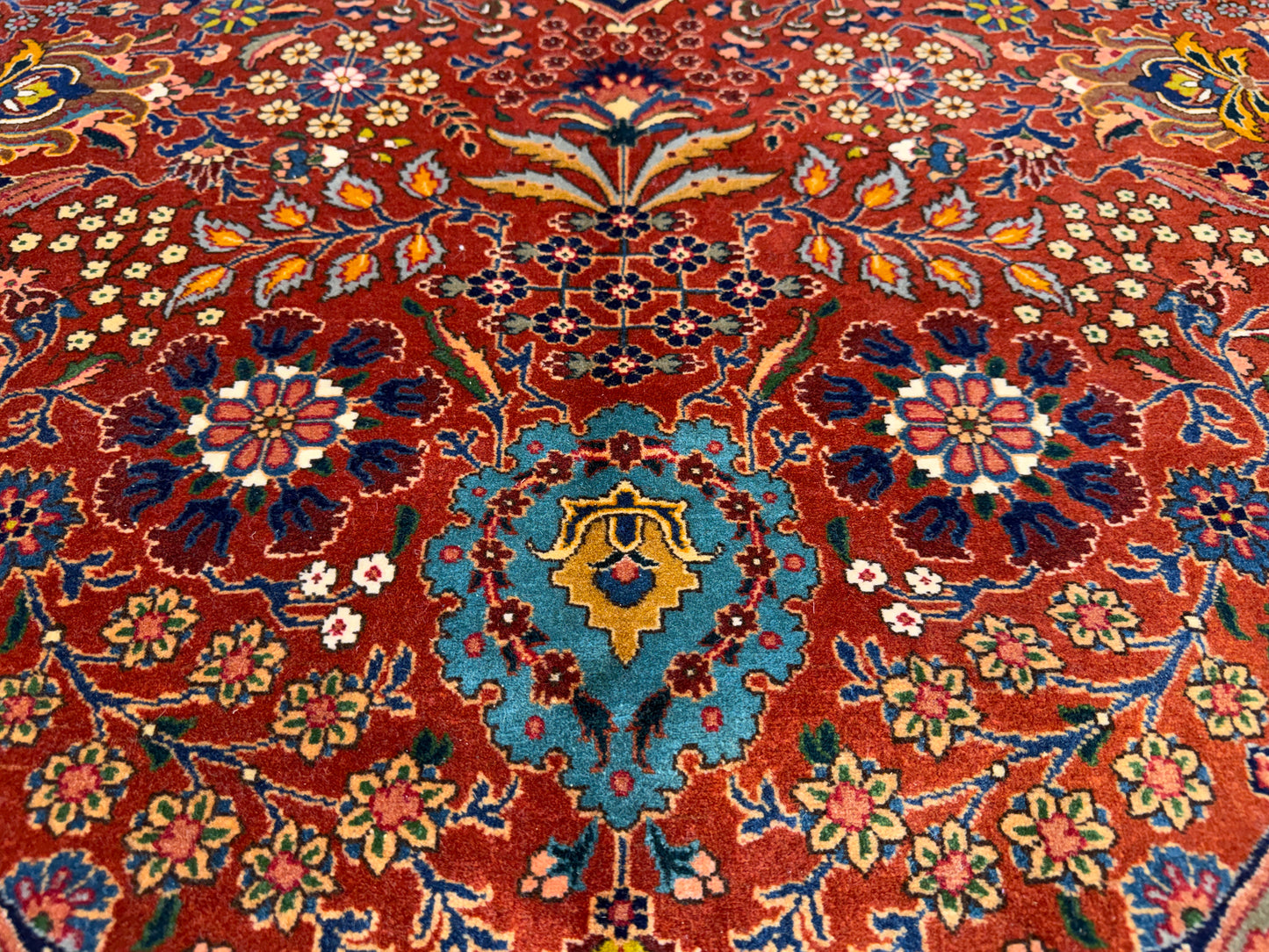 Hand-Knotted Persian Tabriz Rug - 9’10”x13’5”