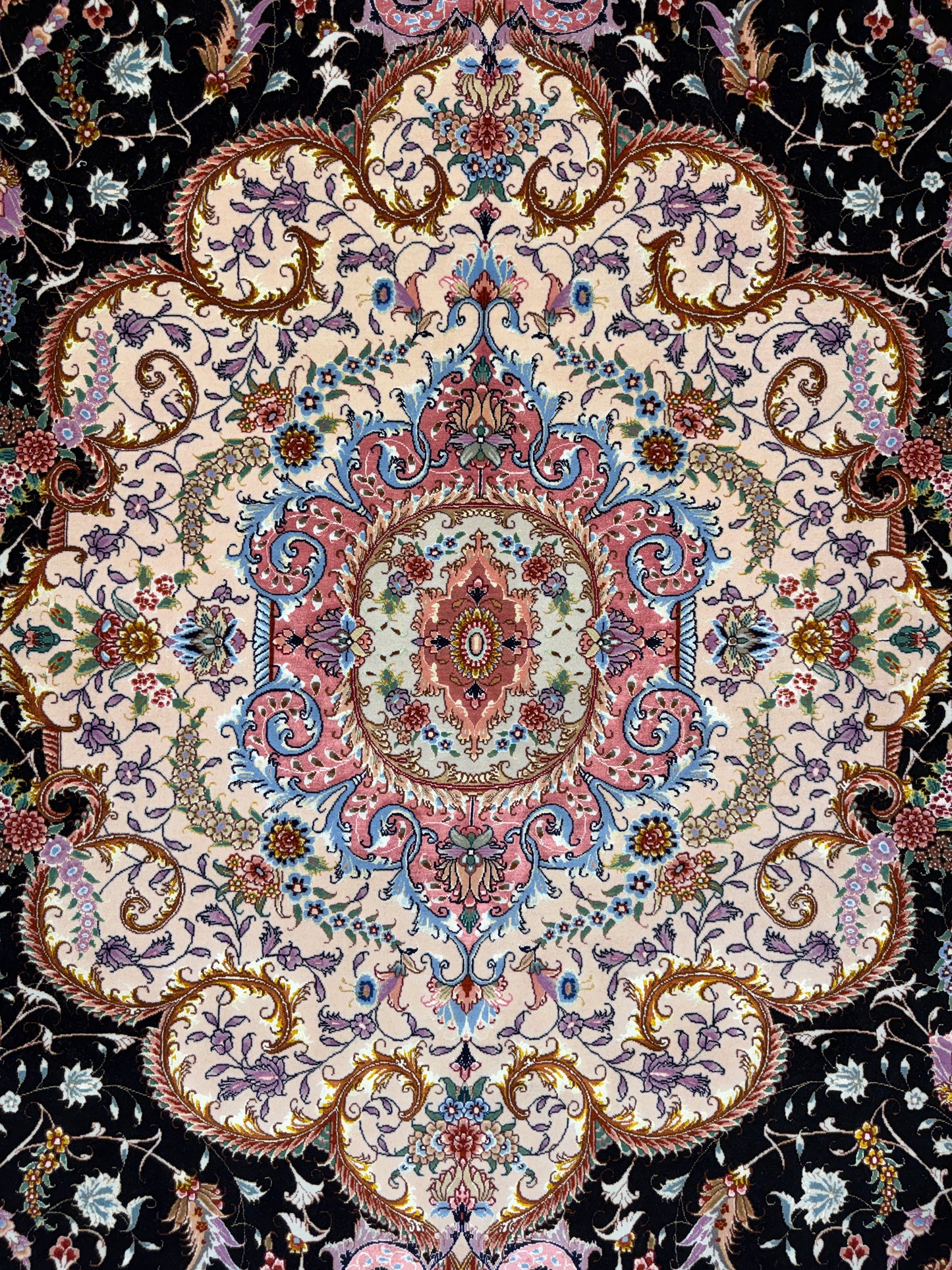 Hand-Knotted 70 Raj Persian Tabriz Rug - Signed Faizi - 9’10”x13’4”