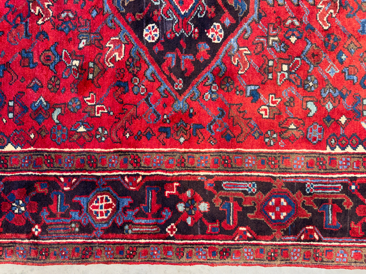 Hand-Knotted Persian Heriz Rug - 7’3”x10’3”