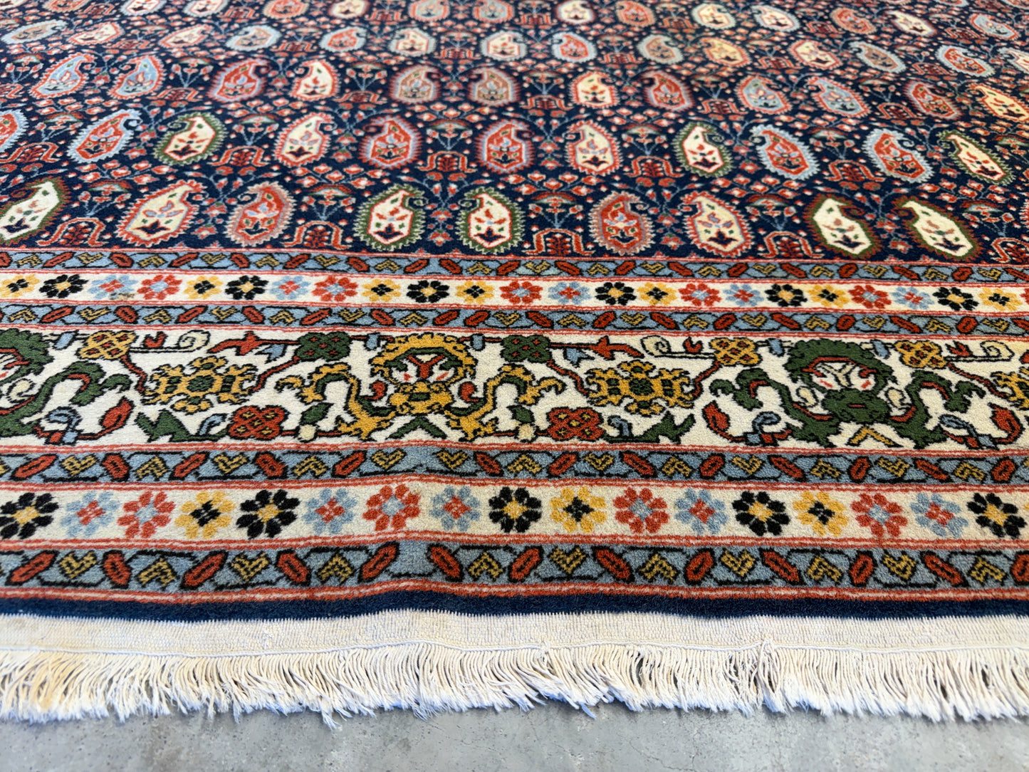 7’10”x11’7” Hand-Knotted Wool Persian Malayer Paisley Area Rug