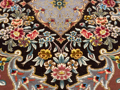Hand-Knotted 80 Raj Persian Tabriz Rug - 6'9"x9'10"