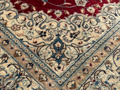 Hand-Knotted 12 La Persian Nain Rug - 6’9”x9’4”