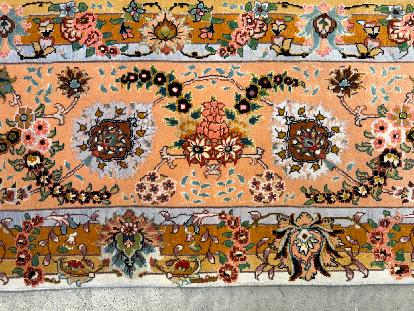 Hand-Knotted 70 Raj Persian Tabriz Rug - 10’x13’5”