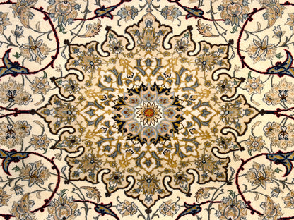 Hand-Knotted Persian Isfahan Rug - Signed Seirafian - 5’x7’9”